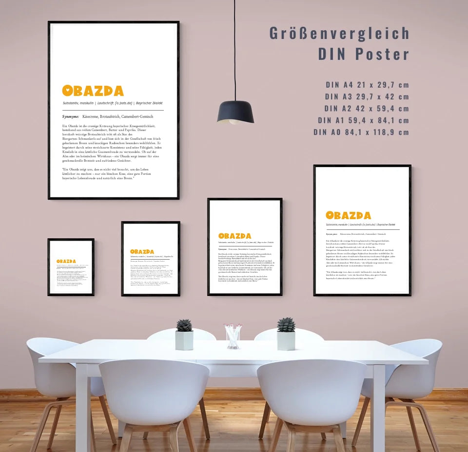 Bayrisches Definition Poster Obazda: Dein personalisiertes Geschenk