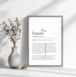 Definition Poster Familie: Dein personalisiertes Geschenk für die Liebsten - posterfolio.de