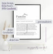 Definition Poster Familie: Dein personalisiertes Geschenk für die Liebsten - posterfolio.de