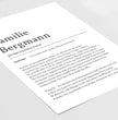 Familienname Definition Poster: Personalisiertes Geschenk für deine Familie - posterfolio.de