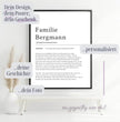 Familienname Definition Poster: Personalisiertes Geschenk für deine Familie - posterfolio.de
