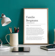 Familienname Definition Poster: Personalisiertes Geschenk für deine Familie - posterfolio.de