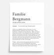 Familienname Definition Poster: Personalisiertes Geschenk für deine Familie - posterfolio.de