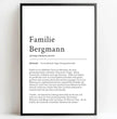 Familienname Definition Poster: Personalisiertes Geschenk für deine Familie - posterfolio.de