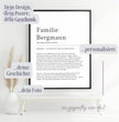 Familienname Definition Poster: Personalisiertes Geschenk für deine Familie - posterfolio.de