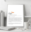 Definition Poster Opa: Dein persönliches, liebevolles Geschenk - posterfolio.de