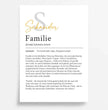 Definition Poster Familie: personalisiertes Geschenk - posterfolio.de
