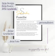 Definition Poster Familie: personalisiertes Geschenk - posterfolio.de
