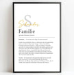 Definition Poster Familie: personalisiertes Geschenk - posterfolio.de