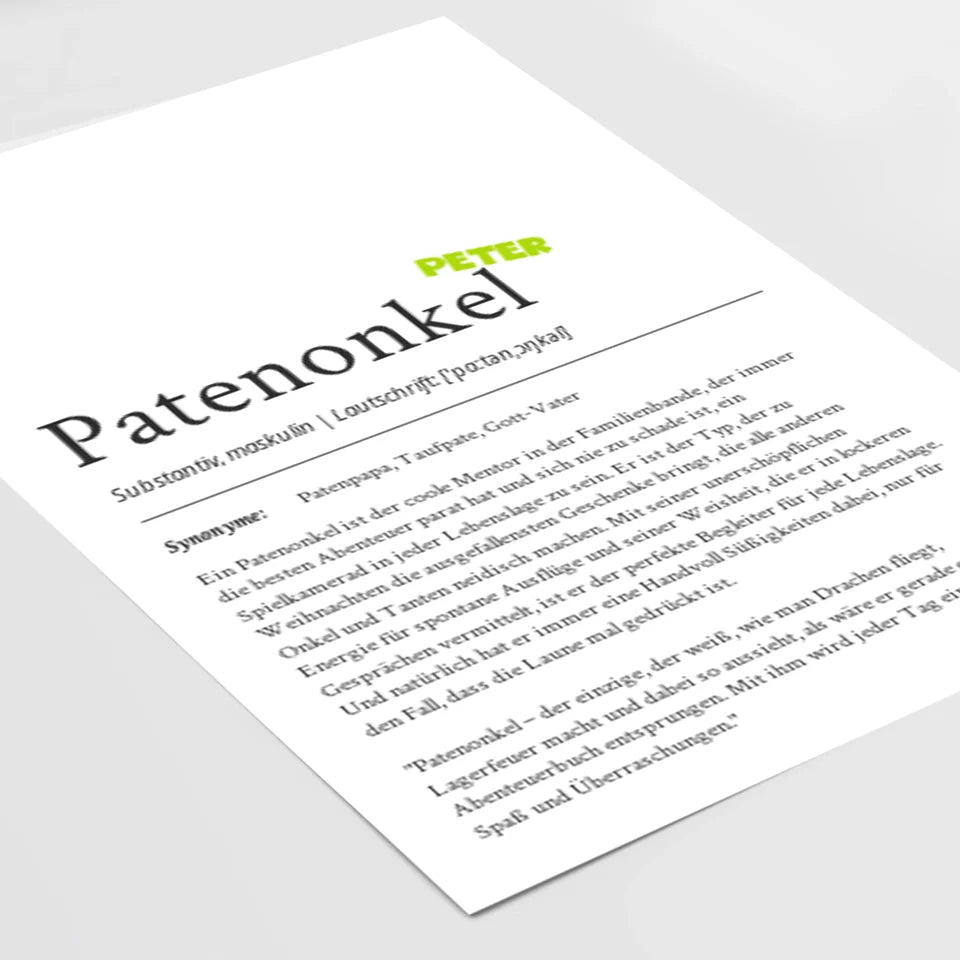 Personalisiertes Poster DIN A4