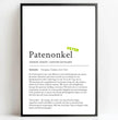 Definition Poster Patenonkel: Dein einzigartiges, personalisiertes Geschenk - posterfolio.de