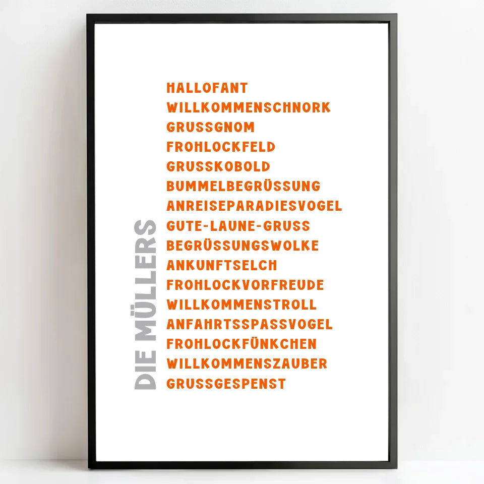 Personalisierte Poster Bilderrahmen schwarz matt 40 x 60 cm