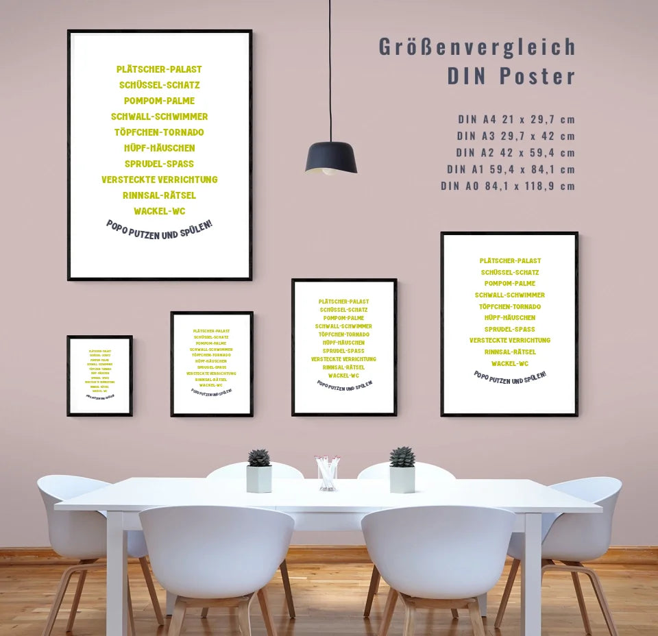 Gestalte Dein humorvolles Toiletten-Poster: Lachen garantiert!