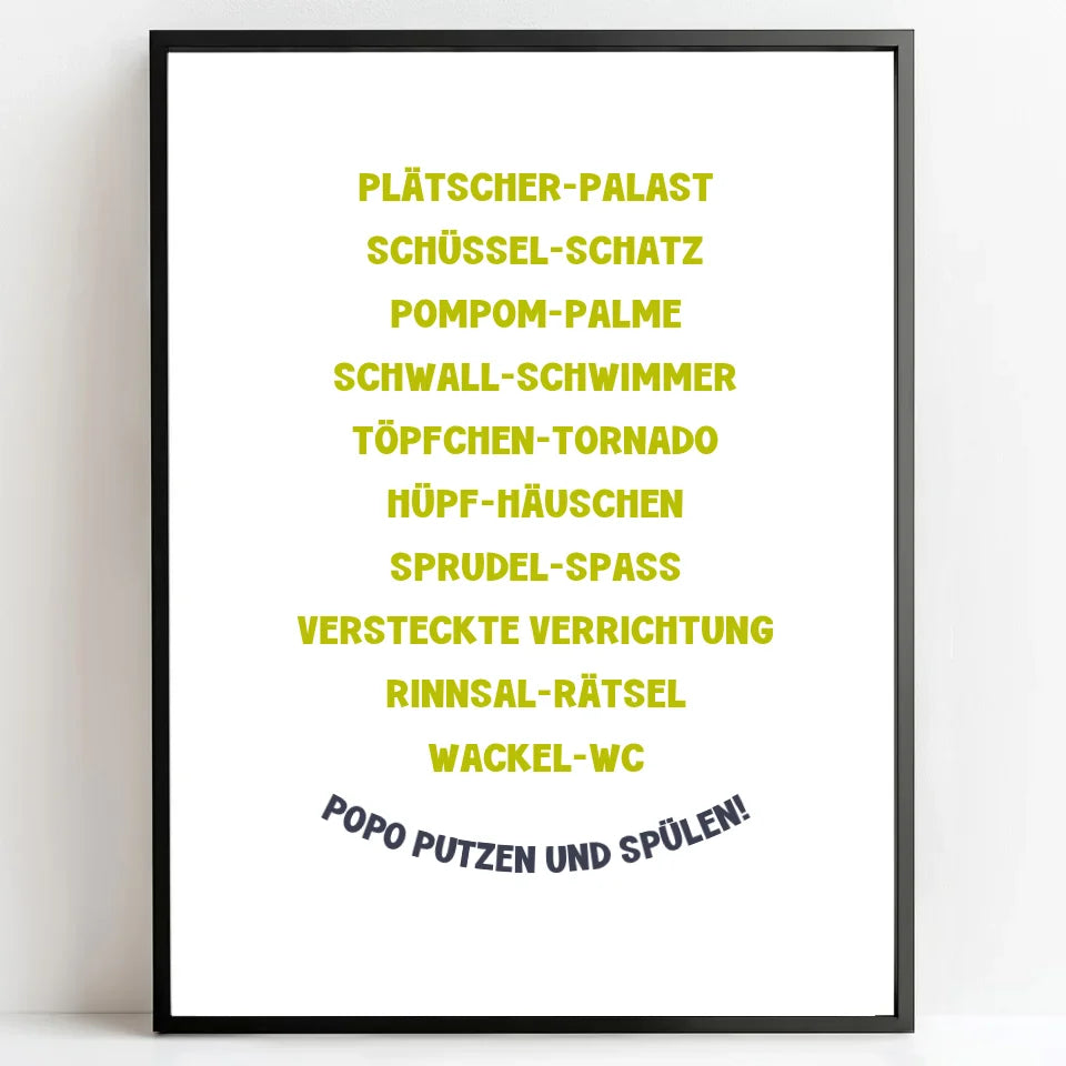 Personalisierte Poster  Bilderrahmen schwarz matt 30 x 40 cm