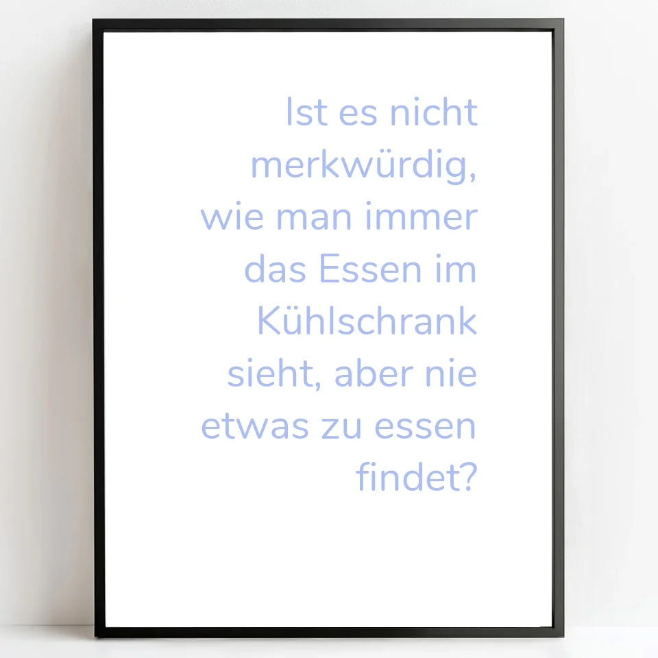 Personalisierte Poster  Bilderrahmen schwarz matt 30 x 40 cm