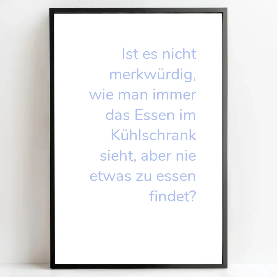 Personalisierte Poster Bilderrahmen schwarz matt 40 x 60 cm