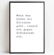 Personalisierte Poster Bilderrahmen schwarz matt 20 x 30 cm