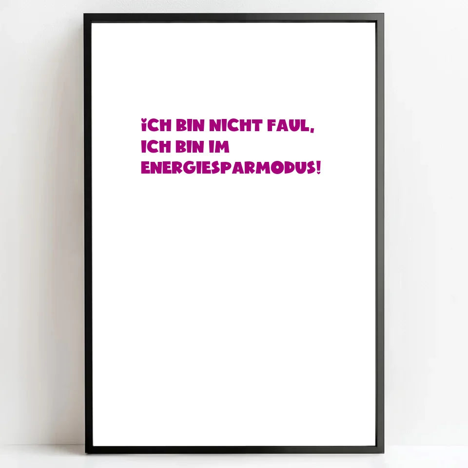 Personalisierte Poster Bilderrahmen schwarz matt 20 x 30 cm