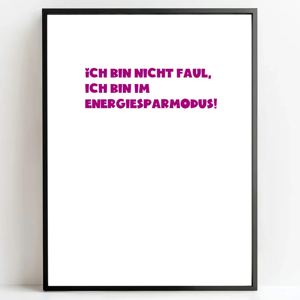 Personalisierte Poster  Bilderrahmen schwarz matt 30 x 40 cm