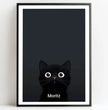 Neugierige Katze: Dein personalisiertes Poster für charmante Blickfänge! - posterfolio.de