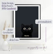 Neugierige Katze: Dein personalisiertes Poster für charmante Blickfänge! - posterfolio.de