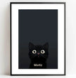 Neugierige Katze: Dein personalisiertes Poster für charmante Blickfänge! - posterfolio.de