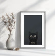 Neugierige Katze: Dein personalisiertes Poster für charmante Blickfänge! - posterfolio.de