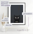 Neugierige Katze: Dein personalisiertes Poster für charmante Blickfänge! - posterfolio.de