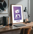 Fröhlicher Eisbär: Dein personalisiertes Poster für winterliche Gemütlichkeit! - posterfolio.de