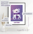 Fröhlicher Eisbär: Dein personalisiertes Poster für winterliche Gemütlichkeit! - posterfolio.de