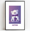 Fröhlicher Eisbär: Dein personalisiertes Poster für winterliche Gemütlichkeit! - posterfolio.de