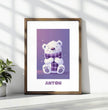 Fröhlicher Eisbär: Dein personalisiertes Poster für winterliche Gemütlichkeit! - posterfolio.de