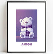 Fröhlicher Eisbär: Dein personalisiertes Poster für winterliche Gemütlichkeit! - posterfolio.de