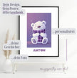 Fröhlicher Eisbär: Dein personalisiertes Poster für winterliche Gemütlichkeit! - posterfolio.de