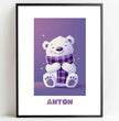 Fröhlicher Eisbär: Dein personalisiertes Poster für winterliche Gemütlichkeit! - posterfolio.de