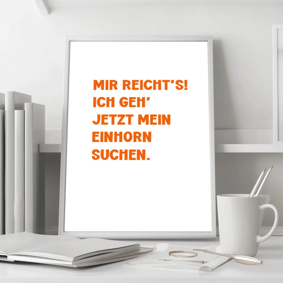 Personalisiertes Geschenk Poster mit Bilderrahmen