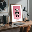 Fröhlicher Panda: Dein personalisiertes Poster für strahlende Kinderzimmer! - posterfolio.de
