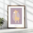 Zauberhaftes Giraffenposter: Dein personalisiertes Kinderzimmer-Highlight! - posterfolio.de