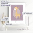 Zauberhaftes Giraffenposter: Dein personalisiertes Kinderzimmer-Highlight! - posterfolio.de