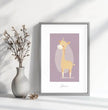 Zauberhaftes Giraffenposter: Dein personalisiertes Kinderzimmer-Highlight! - posterfolio.de