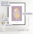Zauberhaftes Giraffenposter: Dein personalisiertes Kinderzimmer-Highlight! - posterfolio.de