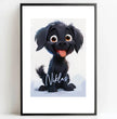 Fröhlicher Welpe: Dein personalisiertes Poster für pure Freude! - posterfolio.de