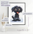Fröhlicher Welpe: Dein personalisiertes Poster für pure Freude! - posterfolio.de