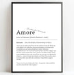 Amore Definition Poster: Dein personalisiertes Geschenk der Liebe - posterfolio.de