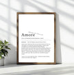 Amore Definition Poster: Dein personalisiertes Geschenk der Liebe - posterfolio.de
