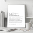 Amore Definition Poster: Dein personalisiertes Geschenk der Liebe - posterfolio.de