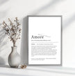 Amore Definition Poster: Dein personalisiertes Geschenk der Liebe - posterfolio.de