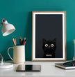 Neugierige Katze: Dein personalisiertes Poster für charmante Blickfänge! - posterfolio.de