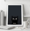 Neugierige Katze: Dein personalisiertes Poster für charmante Blickfänge! - posterfolio.de