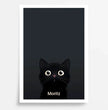 Neugierige Katze: Dein personalisiertes Poster für charmante Blickfänge! - posterfolio.de